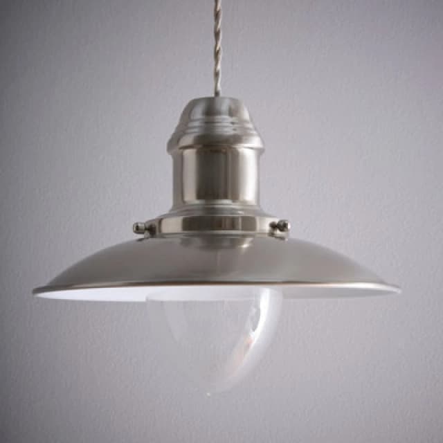 K Living Chester Metal Satin Nickel Fisherman Non Electrical Vintage Ceiling Pendant/light