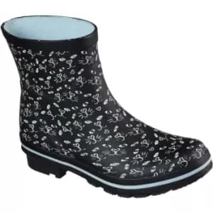 Skechers Womens/Ladies Bobs Rain Check Misty Eye Wellington Boots (7 UK) (Black) - Black