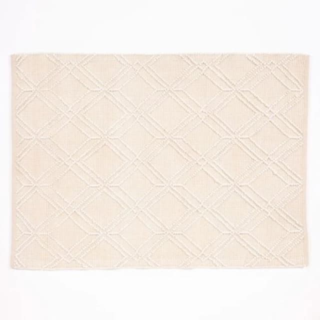 Esselle Home Blenheim Diamond 100% Pet 160x230cm Cream Rug