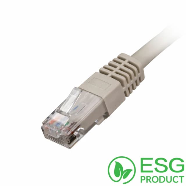 Cablenet 0.3m Cat5e RJ45 Grey U/UTP PVC 24AWG Flush Moulded Booted Pat