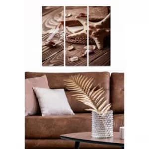 MDF7600397 Multicolor Decorative MDF Painting (3 Pieces)