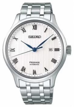 Seiko Presage Mens Automatic White Dial Stainless Steel Watch