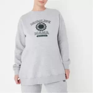 Missguided Maternity Mom Life Varsity Sweat - Grey