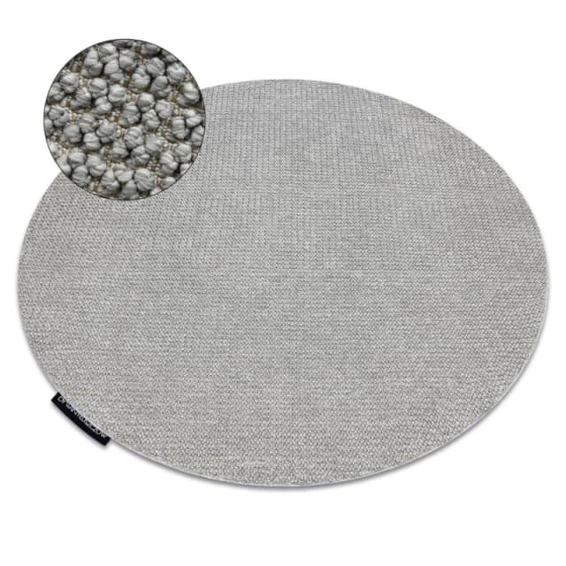 RugsX Casablanca Loop Rug in Grey Size: 133cm diameter Grey Unisex 133cm diameter