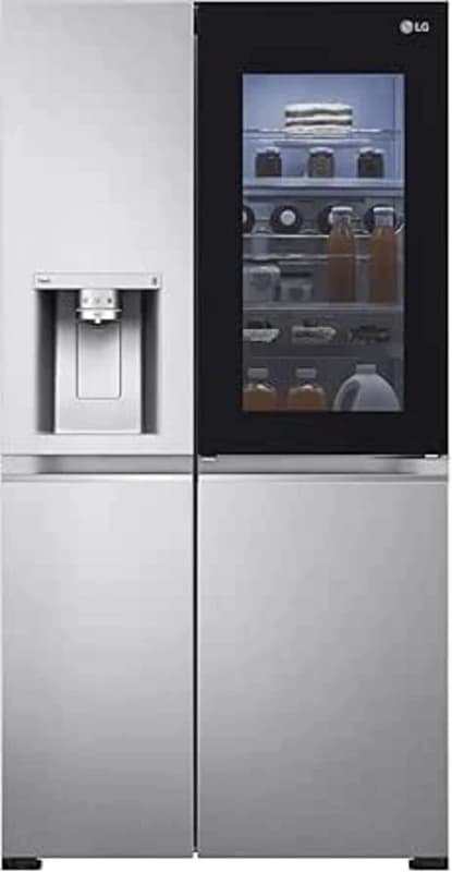 LG InstaView GSXE90BSAD American-Style Smart Fridge Freezer - Brushed Steel, Brushed Steel 8806096071953