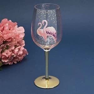 Fabulous Flamingo Wine Glass with Gold Electroplating