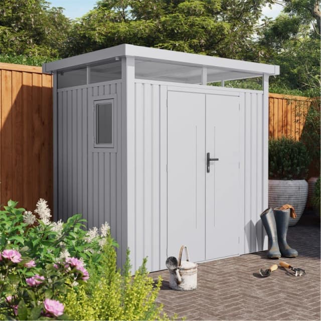 Store More Lotus Titan Pent Metal Shed Black unisex 8x5ft