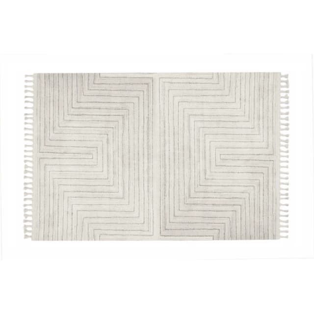 Esselle Arctic Maze Natural / Grey 200 x 290cm Rug Cream unisex 200x290cm