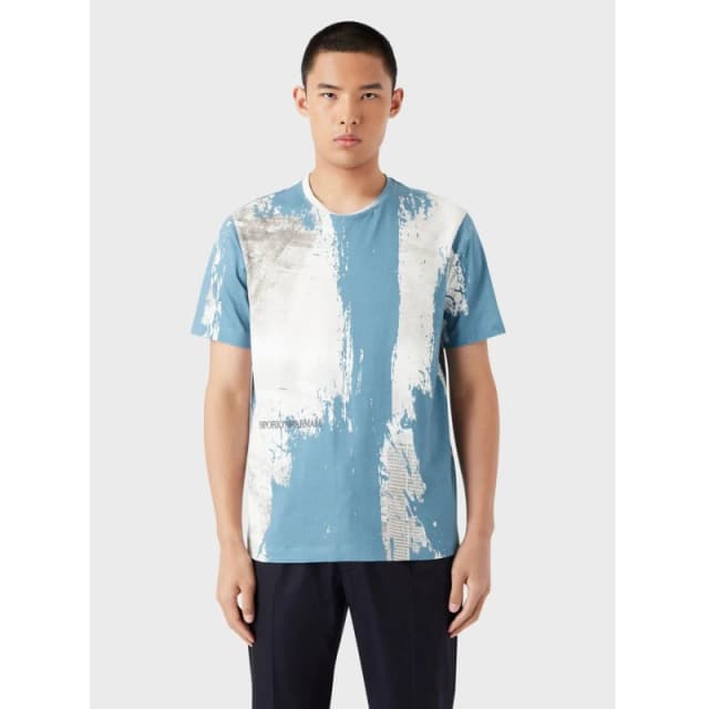 Emporio Armani T-Shirt Blue-White male XS