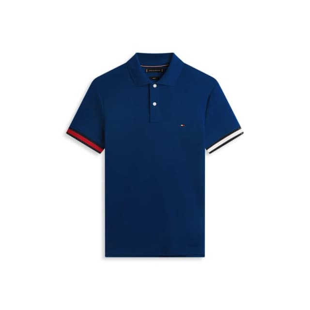 Tommy Hilfiger Tommy Cuff LiqudPolo Sn62 Short Sleeve Polos S Blue 54167118350