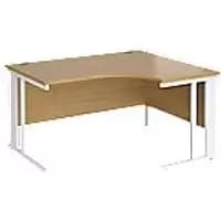 Dams International Right Hand Ergonomic Desk MCM14ERWHO 1,400 x 1,200 x 725 mm