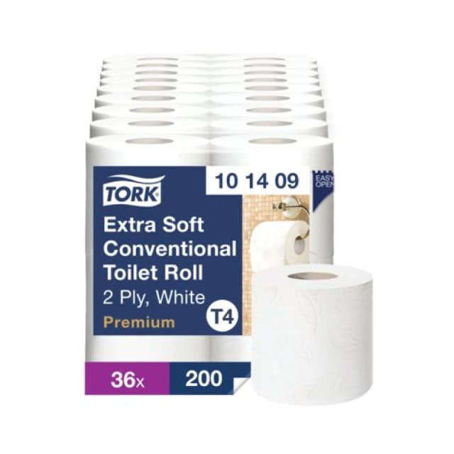 Tork Extra Soft Conventional Toilet Roll 2-Ply 200 Sheets (36 Pack) 101409