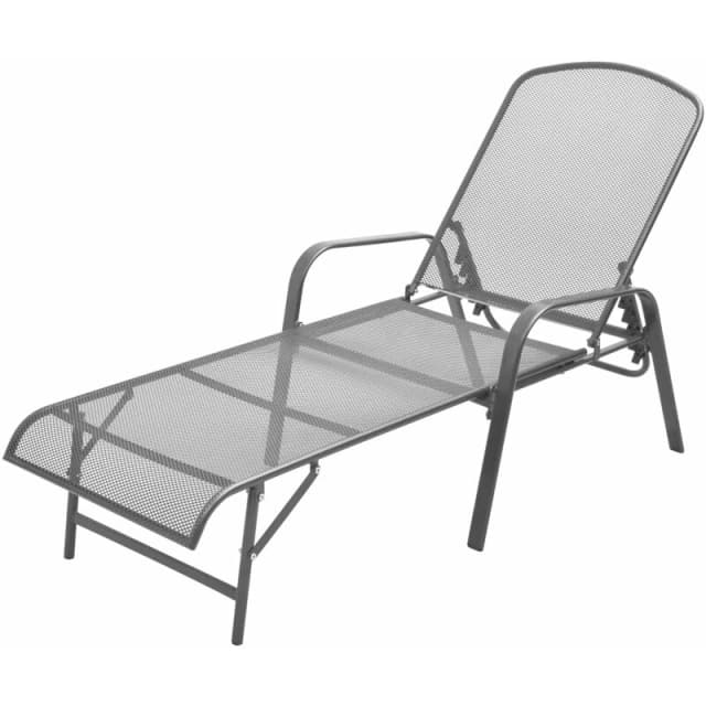 VIDAXL Sun Lounger Steel Anthracite Vidaxl 42725fr