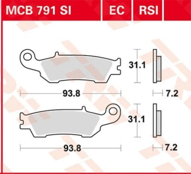 TRW MCB791EC Brake pad set Brake Pad Set,disc brake (402)