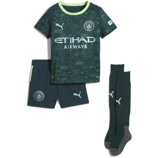 Puma Manchester City Fourth Minikit 25/26 Infants Green male 4-5 Yrs