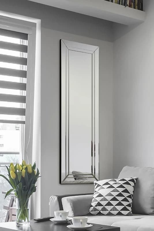 Mirroroutlet Cranbury All Glass Dress Mirror 120 X 40 Cm