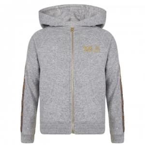 Marc Jacobs Children Girls Sequin Tape Zip Hoodie - Gris C Acier