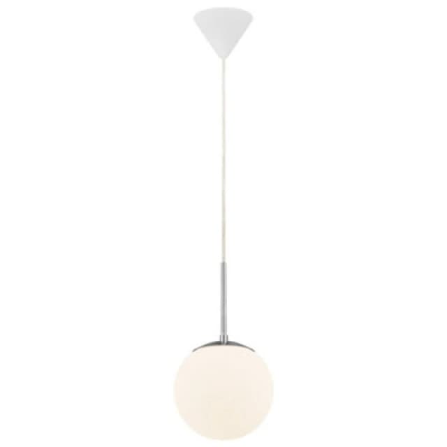 Nordlux Cafe Indoor Pendant Light White Glass E27 Hand Blown Glass - Mains Powered, IP20 White Unisex