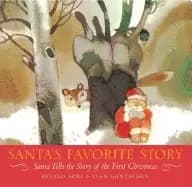 santas favorite story santa tells the story of the first christmas