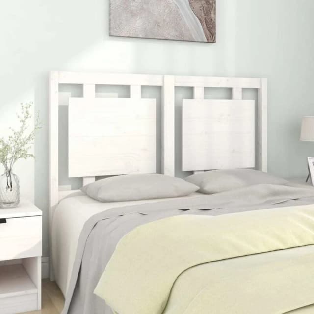 VIDAXL Bed Headboard White 125.5x4x100cm Solid Pine Wood Vidaxl 8720286949740