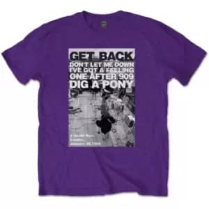 The Beatles - Rooftop Shot Unisex XX-Large T-Shirt - Purple