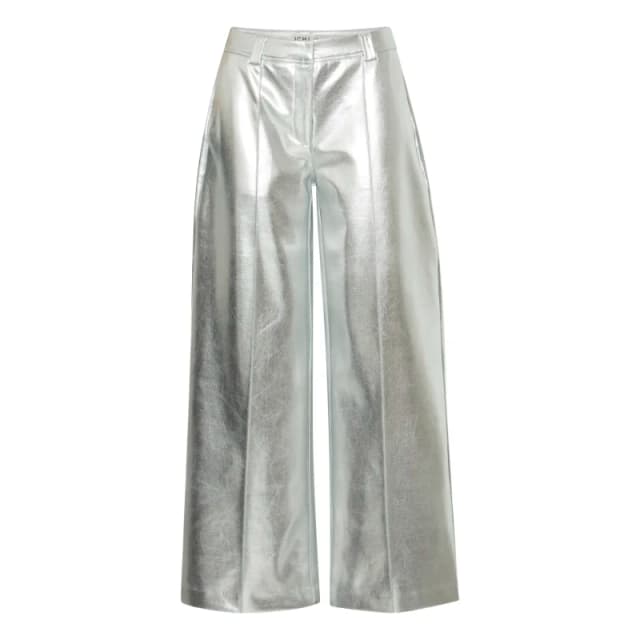Ichi Womens Trousers Ichi Kate Metallic Pa2 Argente Female S