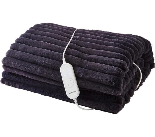 Morphy Richards EverCosy Fleece Heated Throw - Navy, 200 x 180cm 5056765401908