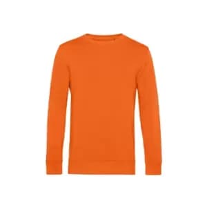 B&C Mens Organic Crew Neck Sweat (2XL) (Pure Orange)