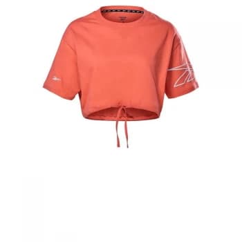 Reebok MYT Crop T Shirt Ladies - Orange Flare