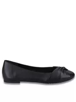 Dune London Dune London Hanson Leather Ballerina Pumps - Black, Size 5, Women