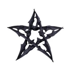 Dark Colony Bat Pentagram Wall Plaque