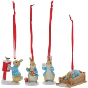 Peter Rabbit (Set of 4) Hanging Ornaments