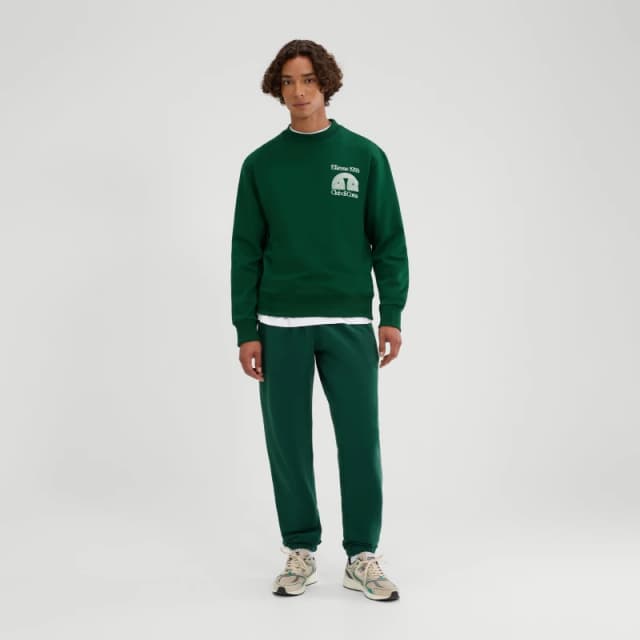 Ellesse Mens Club Di Corsa Sweatshirt in Dark Green Size: Small Dark Green Male S
