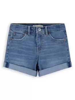 Kids Cuffed Girlfriend Shorts - Blue