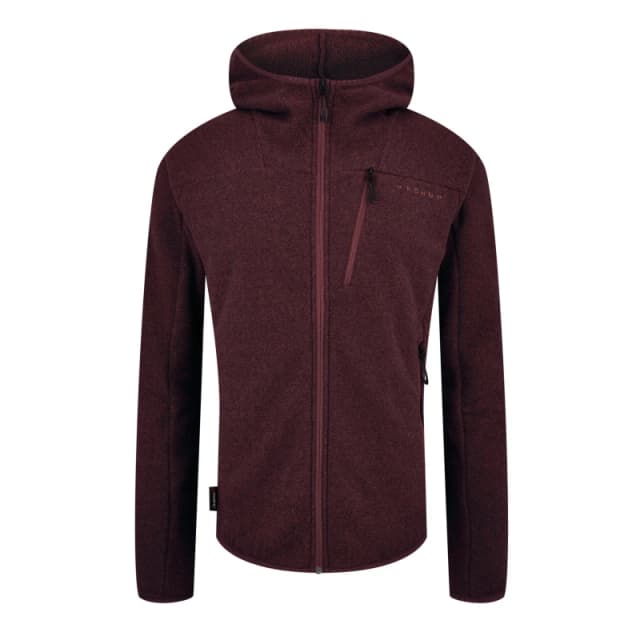 Fohn Mens Polartec Thermal Tech Fleece Zip Hoodie Red male Small