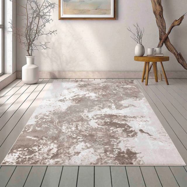 Modern Abstract Sprayed Grunge Texture Area Rugs Stone 160X230 Cm