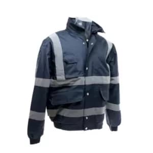 Yoko Mens Hi-Vis Bomber Jacket (Pack of 2) (2XL) (Navy Blue)