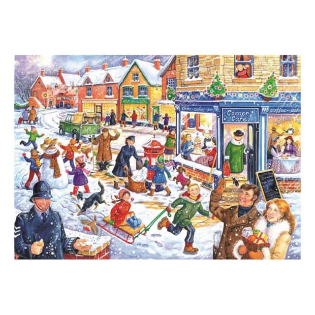 The House Of Puzzles Out In The Snow, BIG 250 Piece Jigsaw Puzzle Multicolor Unisex