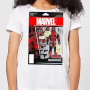 Marvel Deadpool Action Figure Womens T-Shirt - White - 3XL