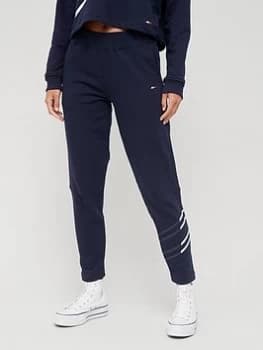 Tommy Sport Regular Flag Graphic Pants - Navy, Size XS, Women