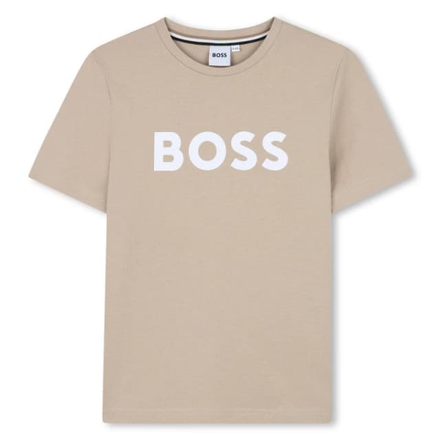 Boss Logo T-Shirt Juniors - Beige Beige 3 - 4 Years