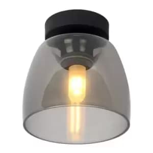 Lucide TYLER - Flush Ceiling Light Bathroom - Ø16,1cm - 1xG9 - IP44 - Black