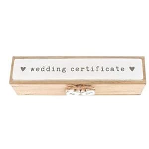 Love Story Wooden Wedding Certificate Box