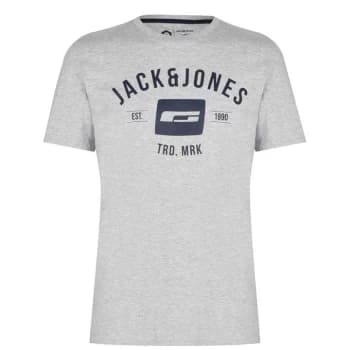 Jack and Jones Core Corporate T Shirt Mens - Grey