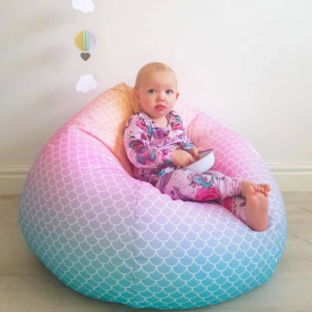 rucomfy Beanbags rucomfy Mermaid Kids Bean Bag Chair - Comfortable Seating for Kids Multicolor Unisex