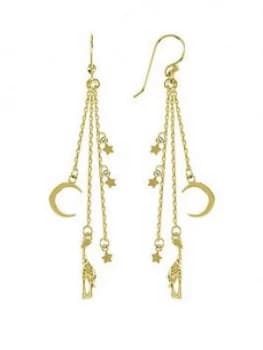 Sara Miller 18Ct Gold Plated Giraffes In The Night Drop Earrings