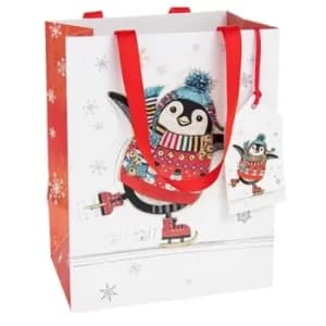 Kooks Xmas Penguin Skater Gift Bag Medium