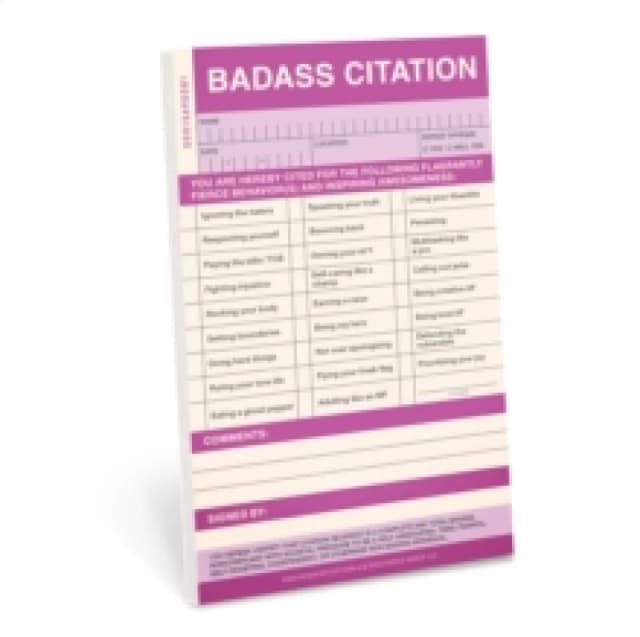 Knock Knock Badass Sticky Citation Pad Other printed item