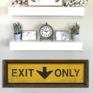 KZM407 Brown Black Yellow Decorative Framed MDF Painting