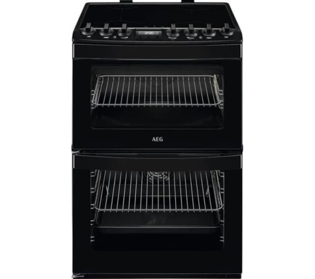 AEG 6000 SteamBake CIB6743ACB 60cm Electric Cooker with - Black - A Rated